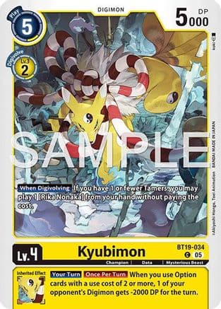 Kyubimon (BT19-034) (Alternate Art) — Starter Deck 22: Amethyst Mandala Advanced Deck Set Digimon Card Game card by Akiyoshi Hongō, Toei Animation