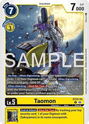 Taomon — Starter Deck 22: Amethyst Mandala Advanced Deck Set Digimon Card Game card by Moyasi