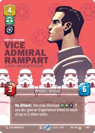 Vice Admiral Rampart - On Schedule (Prestige) — Secrets of Power Star Wars: Unlimited card by Sebastián Guidobono
