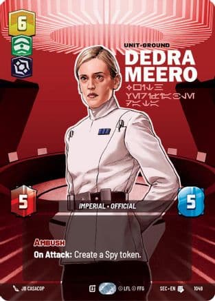 Dedra Meero - With Verifiable Data (Prestige) — Secrets of Power Star Wars: Unlimited card by Reno