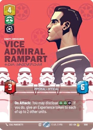 Vice Admiral Rampart - On Schedule (Prestige Foil) — Secrets of Power Star Wars: Unlimited card by Sebastián Guidobono