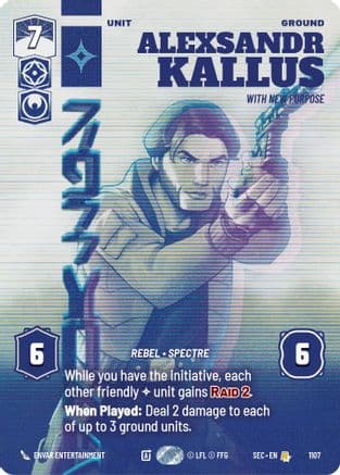 Alexsandr Kallus - With New Purpose (Prestige Foil) — Secrets of Power Star Wars: Unlimited card by Aitor Prieto