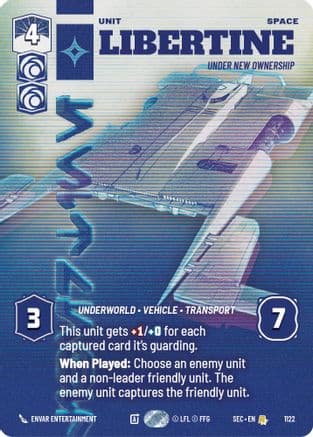 Libertine - Under New Ownership (Prestige Foil) — Secrets of Power Star Wars: Unlimited card by Christian Papazoglakis