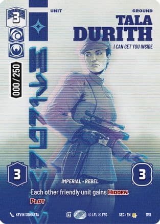 Tala Durith - I Can Get You Inside (Serialized) — Secrets of Power Star Wars: Unlimited card by David Buisan