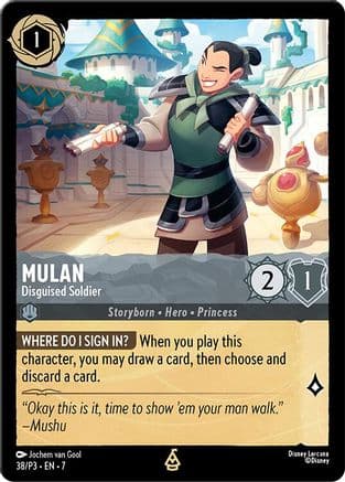 Mulan - Disguised Soldier — Disney Lorcana Promo Cards