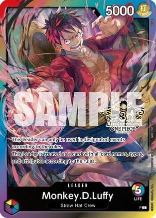 Monkey.D.Luffy (3rd Anniversary Tournament 3 Brothers Pack) — Carrying On His Will: 3rd Anniversary Tournament Cards
