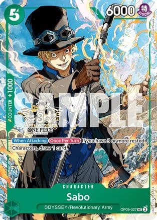 Sabo - OP09-027 (3rd Anniversary Tournament 3 Brothers Pack — Carrying On His Will: 3rd Anniversary Tournament Cards