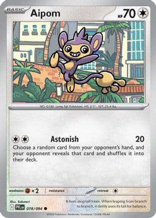 Aipom — ME02: Phantasmal Flames Pokémon TCG card by Saboteri