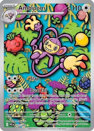 Ambipom - 107/094 — ME02: Phantasmal Flames Pokémon TCG card by Shigenori Negishi