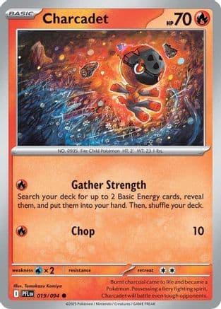 Charcadet — ME02: Phantasmal Flames Pokémon TCG card by Tomokazu Komiya