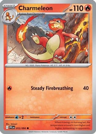 Charmeleon — ME02: Phantasmal Flames Pokémon TCG card by Uninori