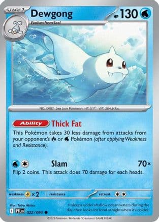 Dewgong - 022/094 — ME02: Phantasmal Flames Pokémon TCG card by Taira Akitsu