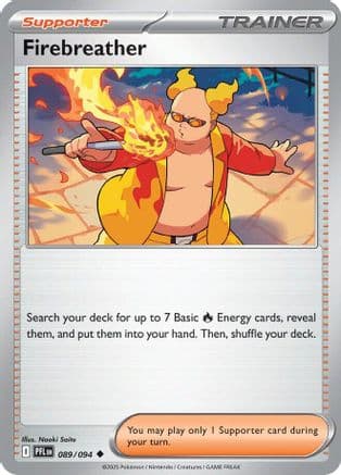 Firebreather - 089/094 — ME02: Phantasmal Flames Pokémon TCG card by Naoki Saito