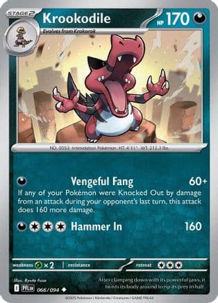 Krookodile — ME02: Phantasmal Flames Pokémon TCG card by Ryuta Fuse