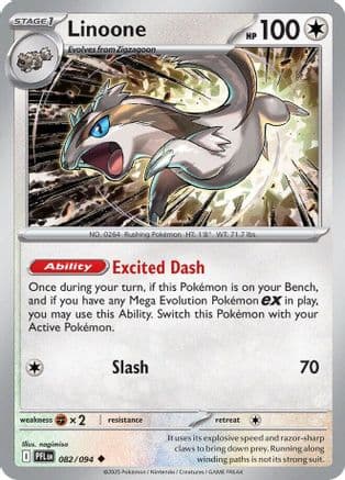 Linoone — ME02: Phantasmal Flames Pokémon TCG card by nagimiso