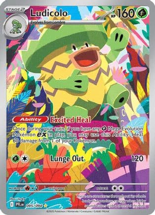 Ludicolo - 095/094 — ME02: Phantasmal Flames Pokémon TCG card by Jerky