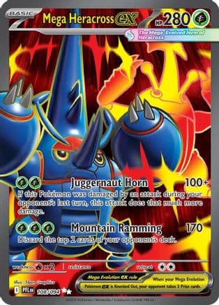 Mega Heracross ex - 108/094 — ME02: Phantasmal Flames Pokémon TCG card by 5ban Graphics