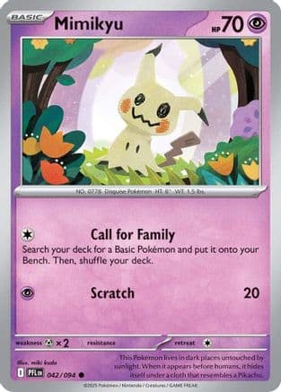 Mimikyu — ME02: Phantasmal Flames Pokémon TCG card by miki kudo