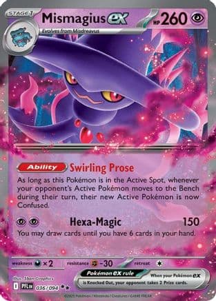 Mismagius ex - 036/094 — ME02: Phantasmal Flames Pokémon TCG card by 5ban Graphics