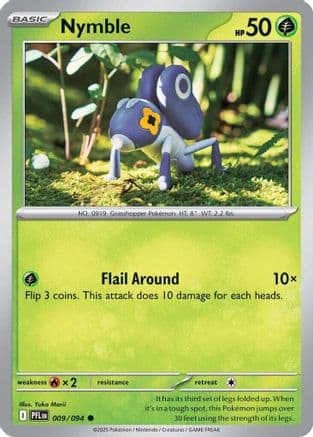 Nymble - 009/094 — ME02: Phantasmal Flames Pokémon TCG card by Yuka Morii