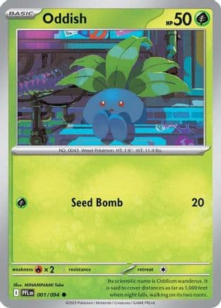 Oddish — ME02: Phantasmal Flames Pokémon TCG card by MINAMINAMI Take
