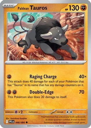Paldean Tauros — ME02: Phantasmal Flames Pokémon TCG card by Souichirou Gunjima