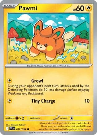 Pawmi — ME02: Phantasmal Flames Pokémon TCG card by Shimaris Yukichi