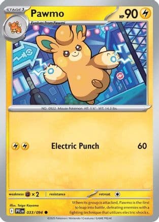 Pawmo — ME02: Phantasmal Flames Pokémon TCG card by Taiga Kayama