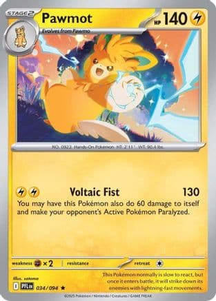 Pawmot — ME02: Phantasmal Flames Pokémon TCG card by satoma
