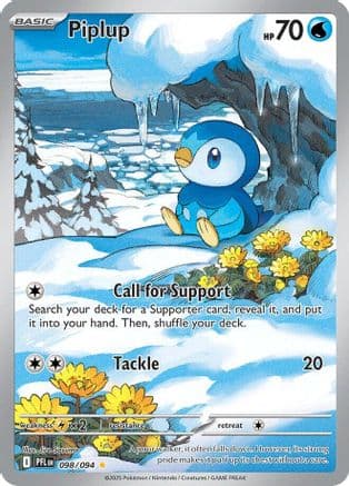 Piplup - 098/094 — ME02: Phantasmal Flames Pokémon TCG card by Jiro Sasumo