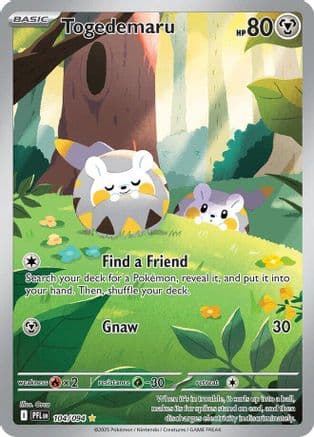 Togedemaru - 104/094 — ME02: Phantasmal Flames Pokémon TCG card by Orca
