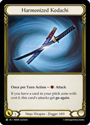 Harmonized Kodachi (Left) (Golden) - FAB300 — Flesh and Blood: Promo Cards