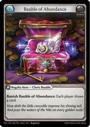 Bauble of Abundance (096) — Promotional Cards