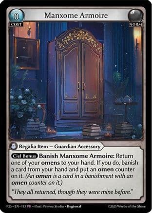 Manxome Armoire — Promotional Cards