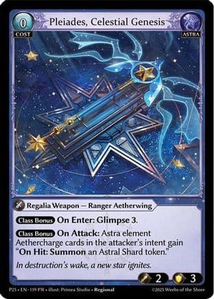 Pleiades, Celestial Genesis — Promotional Cards