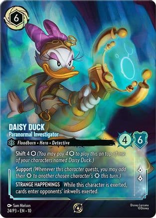 Daisy Duck - Paranormal Investigator (Store Championship) — Disney Lorcana Promo Cards