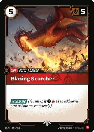Blazing Scorcher — Riftbound Organized Play Promotional Cards