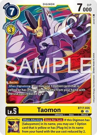 Taomon (BT17-035) (Alternate Art) — Starter Deck 22: Amethyst Mandala Advanced Deck Set Digimon Card Game card by poroze