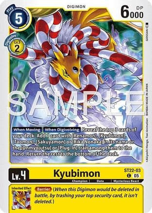 Kyubimon (ST22-03) — Starter Deck 22: Amethyst Mandala Advanced Deck Set Digimon Card Game card by GOSSAN