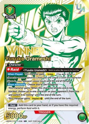 Yusuke Urameshi (038) (Winner) — Union Arena Promotion Cards