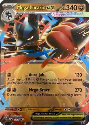 Mega Lucario ex - 012 — ME: Mega Evolution Promo Pokémon TCG card by 5ban Graphics
