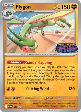 Flygon (Prerelease) — ME: Mega Evolution Promo Pokémon TCG card by Oswaldo KATO