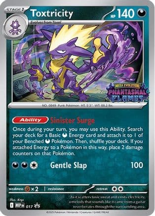 Toxtricity (Prerelease) — ME: Mega Evolution Promo Pokémon TCG card by Ks. Krge