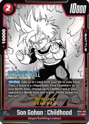 Son Gohan : Childhood - SB02-005 — Manga Booster 02 Release Event Cards