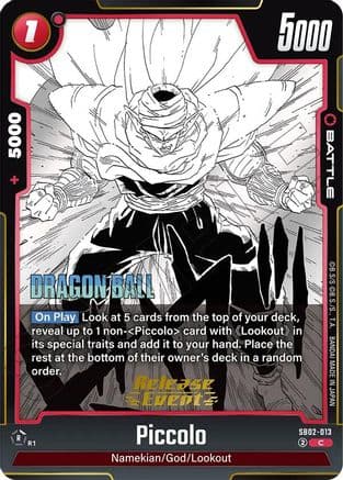 Piccolo - SB02-013 — Manga Booster 02 Release Event Cards