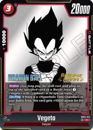 Vegeta - SB02-015 — Manga Booster 02 Release Event Cards