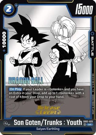 Son Goten/Trunks : Youth — Manga Booster 02 Release Event Cards