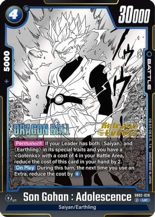 Son Gohan : Adolescence — Manga Booster 02 Release Event Cards