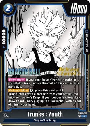 Trunks : Youth — Manga Booster 02 Release Event Cards