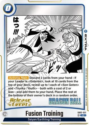 Fusion Training — Manga Booster 02 Release Event Cards